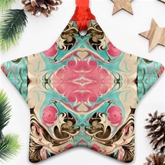 Arabesque  Star Ornament (two Sides) by kaleidomarblingart