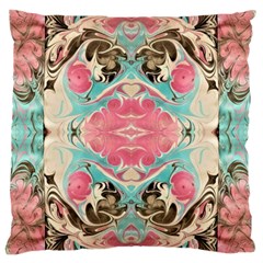 Arabesque  Large Cushion Case (one Side) by kaleidomarblingart