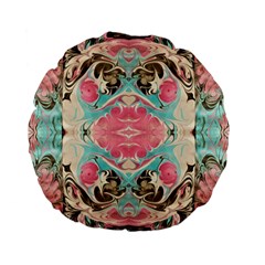 Arabesque  Standard 15  Premium Flano Round Cushions by kaleidomarblingart