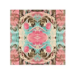 Arabesque  Small Satin Scarf (square) by kaleidomarblingart