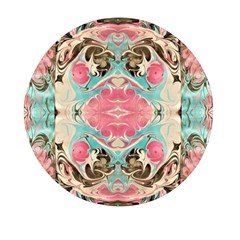 Arabesque  Mini Round Pill Box by kaleidomarblingart