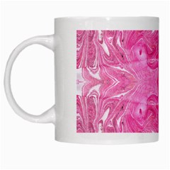 Pink Marbling White Mugs by kaleidomarblingart