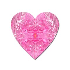 Pink Marbling Heart Magnet by kaleidomarblingart