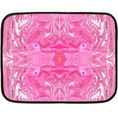 Pink Marbling Double Sided Fleece Blanket (mini)  by kaleidomarblingart