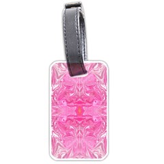 Pink Marbling Luggage Tag (one Side) by kaleidomarblingart