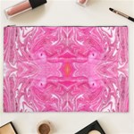 Pink Marbling Cosmetic Bag (XXL) Front