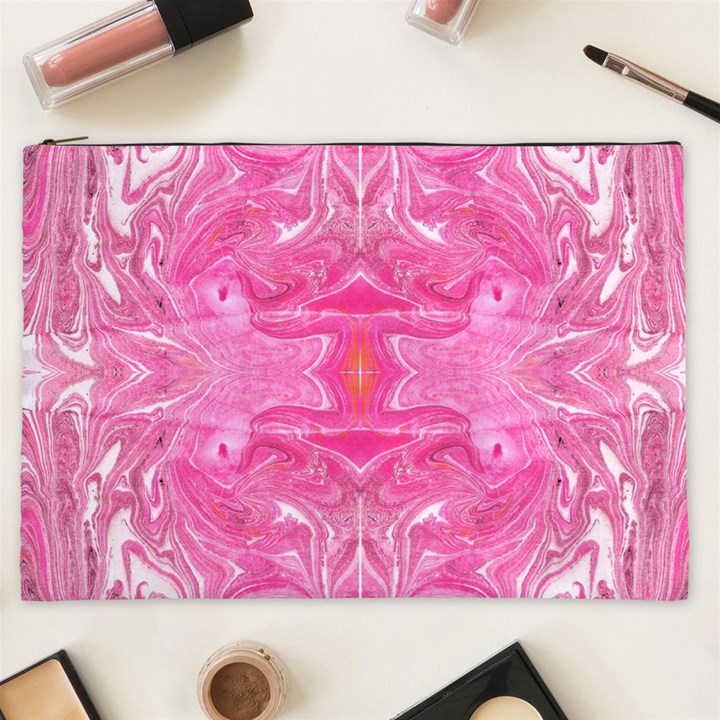 Pink Marbling Cosmetic Bag (XXL)