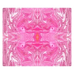 Pink Marbling Double Sided Flano Blanket (small)  by kaleidomarblingart