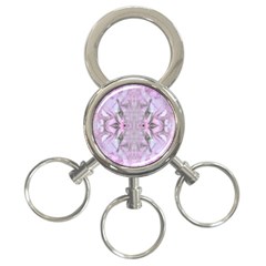 Pink Module 3-ring Key Chain by kaleidomarblingart