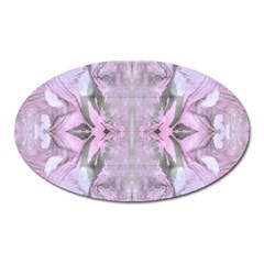 Pink Module Oval Magnet by kaleidomarblingart