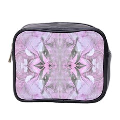 Pink Module Mini Toiletries Bag (two Sides) by kaleidomarblingart