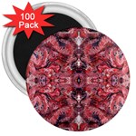 Red arabesque 3  Magnets (100 pack) Front