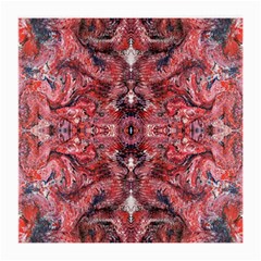 Red Arabesque Medium Glasses Cloth (2 Sides) by kaleidomarblingart