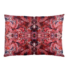 Red Arabesque Pillow Case (two Sides) by kaleidomarblingart