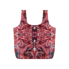 Red Arabesque Full Print Recycle Bag (s) by kaleidomarblingart