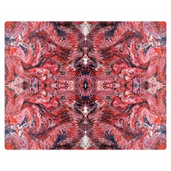 Red Arabesque Double Sided Flano Blanket (medium)  by kaleidomarblingart