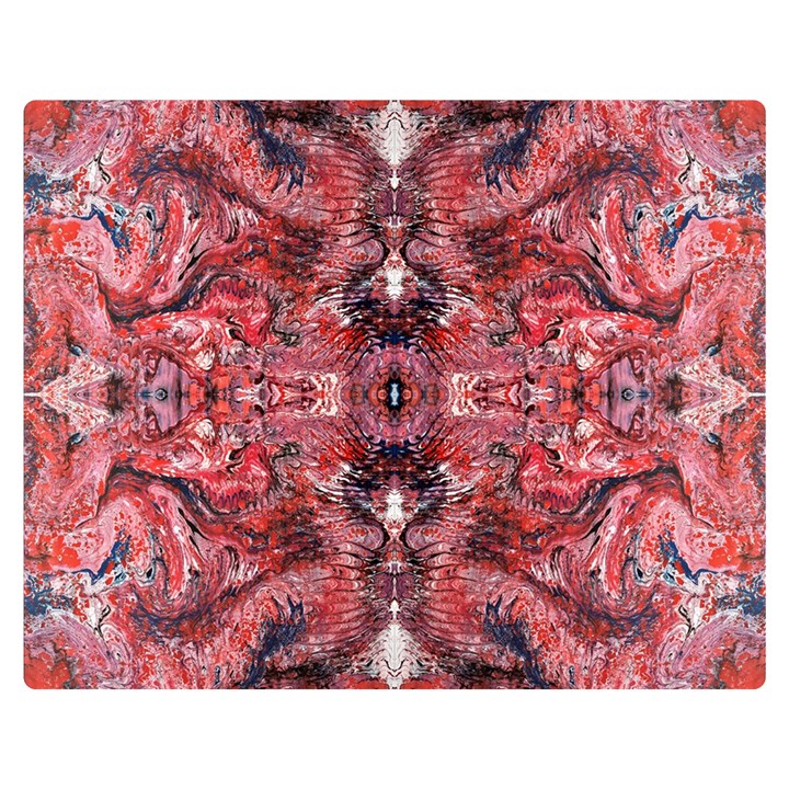 Red arabesque Double Sided Flano Blanket (Medium) 