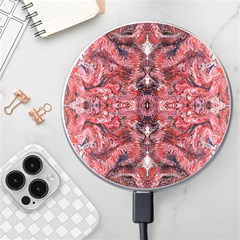 Red Arabesque Wireless Charger by kaleidomarblingart