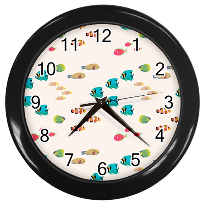 Underwater World Wall Clock (Black)