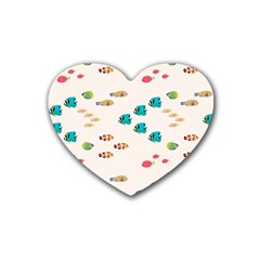 Underwater World Rubber Coaster (heart)  by SychEva