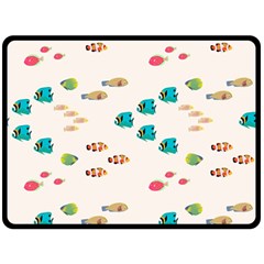 Underwater World Fleece Blanket (large)  by SychEva