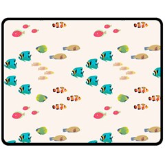 Underwater World Double Sided Fleece Blanket (medium)  by SychEva