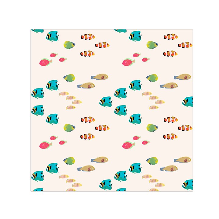 Underwater World Small Satin Scarf (Square)