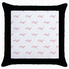 Amor Text Drawing Pattern Throw Pillow Case (black) by dflcprintsclothing