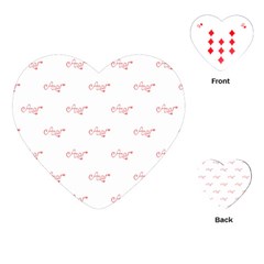 Amor Text Drawing Pattern Playing Cards Single Design (heart) by dflcprintsclothing