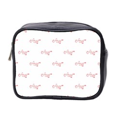 Amor Text Drawing Pattern Mini Toiletries Bag (two Sides)