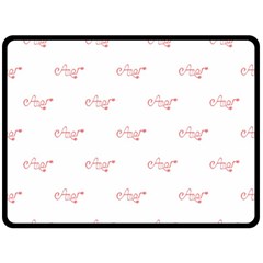 Amor Text Drawing Pattern Double Sided Fleece Blanket (large) 