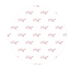 Amor Text Drawing Pattern Mini Round Pill Box (pack Of 5)