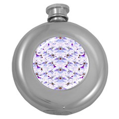 Love To The Flowers In A Beautiful Habitat Round Hip Flask (5 Oz) by pepitasart