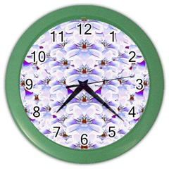 Love To The Flowers In A Beautiful Habitat Color Wall Clock by pepitasart