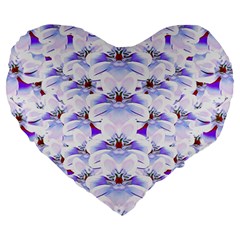 Love To The Flowers In A Beautiful Habitat Large 19  Premium Heart Shape Cushions by pepitasart