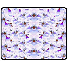 Love To The Flowers In A Beautiful Habitat Double Sided Fleece Blanket (medium)  by pepitasart