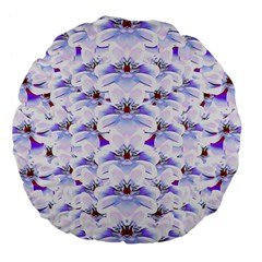 Love To The Flowers In A Beautiful Habitat Large 18  Premium Flano Round Cushions by pepitasart