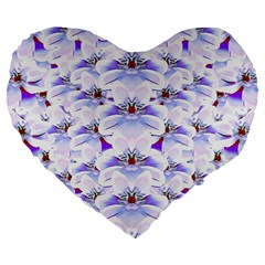 Love To The Flowers In A Beautiful Habitat Large 19  Premium Flano Heart Shape Cushions by pepitasart