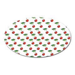 Cherries Love Oval Magnet by designsbymallika