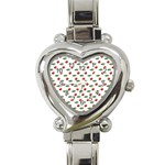 Cherries Love Heart Italian Charm Watch Front