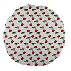 Cherries Love Large 18  Premium Round Cushions by designsbymallika