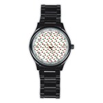 Cherries Love Stainless Steel Round Watch Front