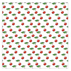 Cherries Love Large Satin Scarf (square) by designsbymallika