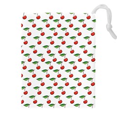 Cherries Love Drawstring Pouch (5xl) by designsbymallika