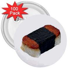 Spam Musubi 3  Buttons (100 Pack)  by snackkingdom