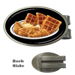 Fried Chicken And Waffles Money Clips (oval)  by snackkingdom