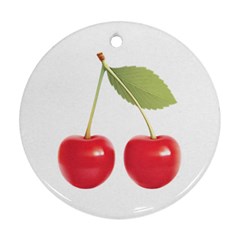 Cherry Round Ornament (two Sides) by snackkingdom