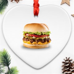 Cheeseburger Heart Ornament (two Sides) by snackkingdom