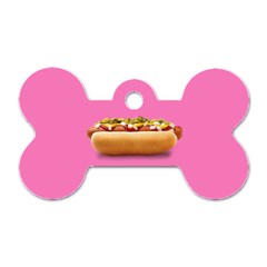 Hot Dog Dog Tag Bone (one Side) by snackkingdom