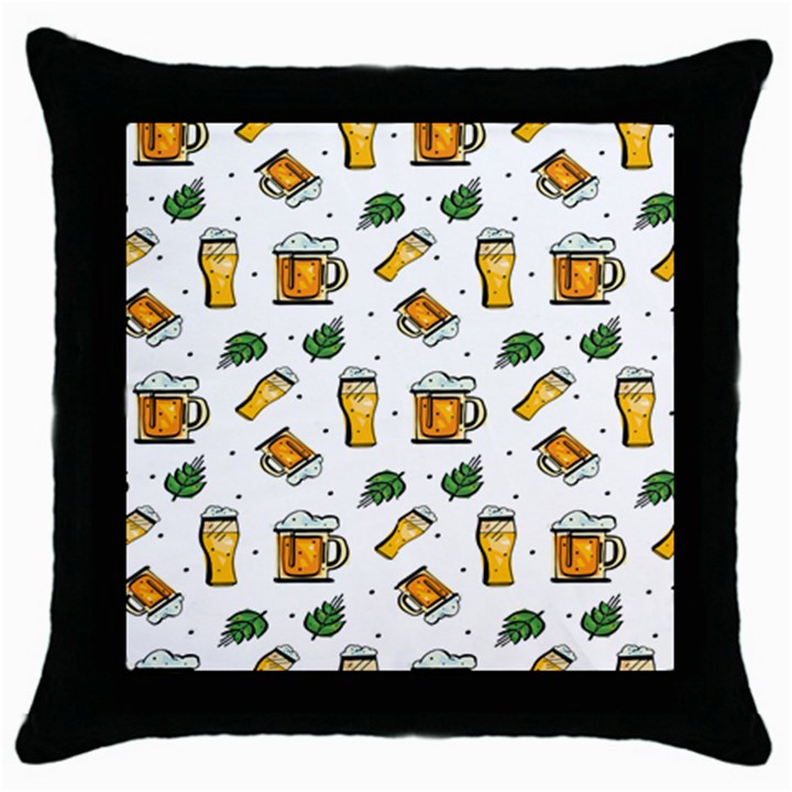 Beer Love Throw Pillow Case (Black)